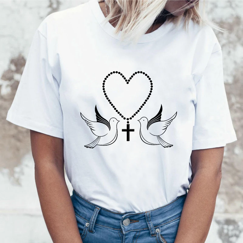 

Women T-shirt I Love Jesus Print T-shirt O-Neck Hipster Tshirt Short Sleeve T-Shirt Casual femme T-shirt Tops Women Clothing