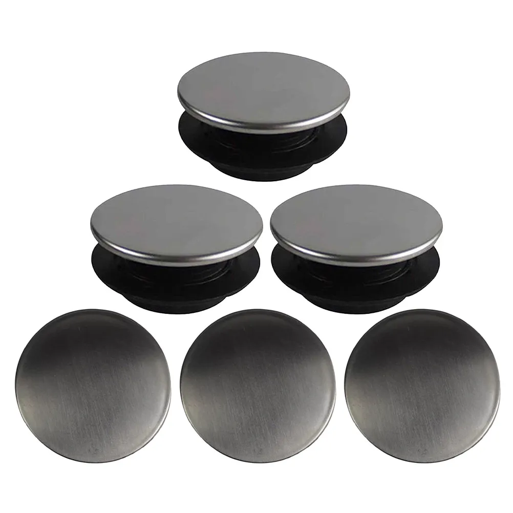 6Pcs Sink Hole Covers Stainless Steel Multifunctional Faucet Cap Kitchen Counter Space Concealer Sink Hole Cover