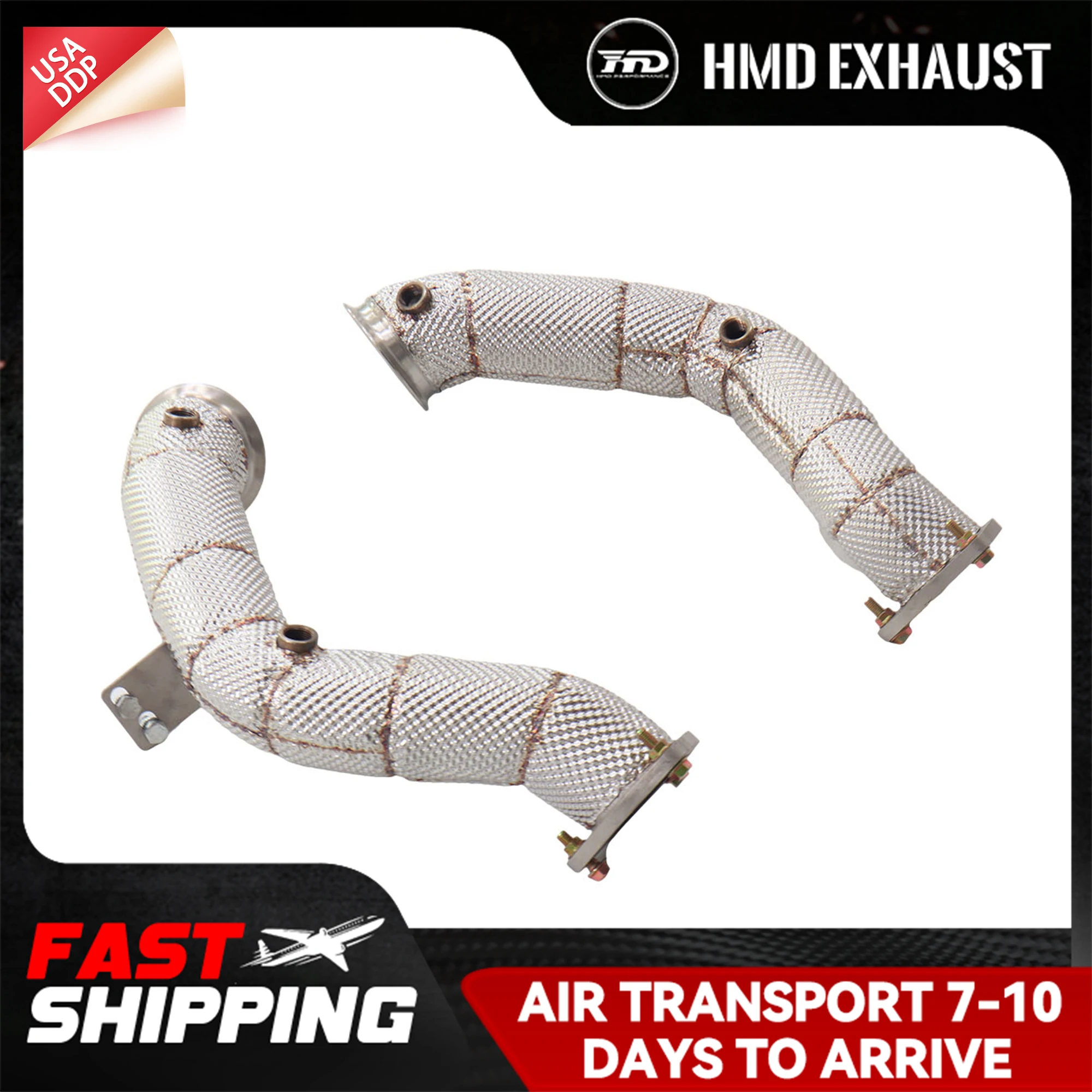 

HMD Exhaust Downpipe for Aston Martin DBX 4.0T SS304 Non-destructive installation TIG manual welding Handcrafted️
