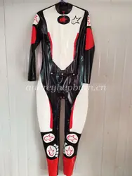 Hot selling latex rubber dinner, beautiful racing set, tight fitting suit, size XS-XXL