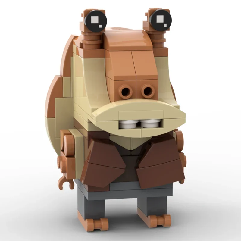

moc star battleJar Jar Binks BrickHeadz toys birthday gift building block model children