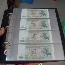 10pcs Paper Money Page Protector Banknotes Collector Currency Album Sleeves PVC Transparent Bill Note Collection