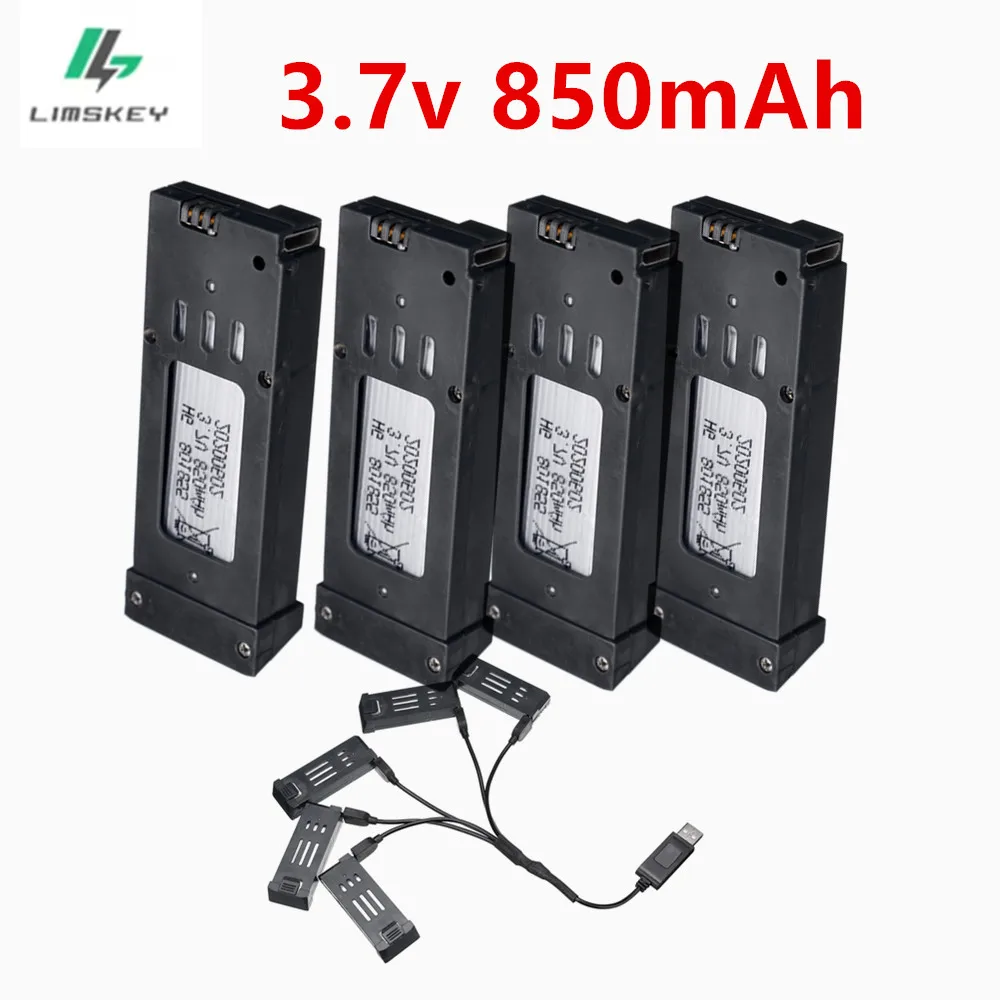 3.7V 850mAh RC Drone Battery for E58 E68 L800 S168 JY019 998PRO RC Quadcopter UAV Drones Spare Battery