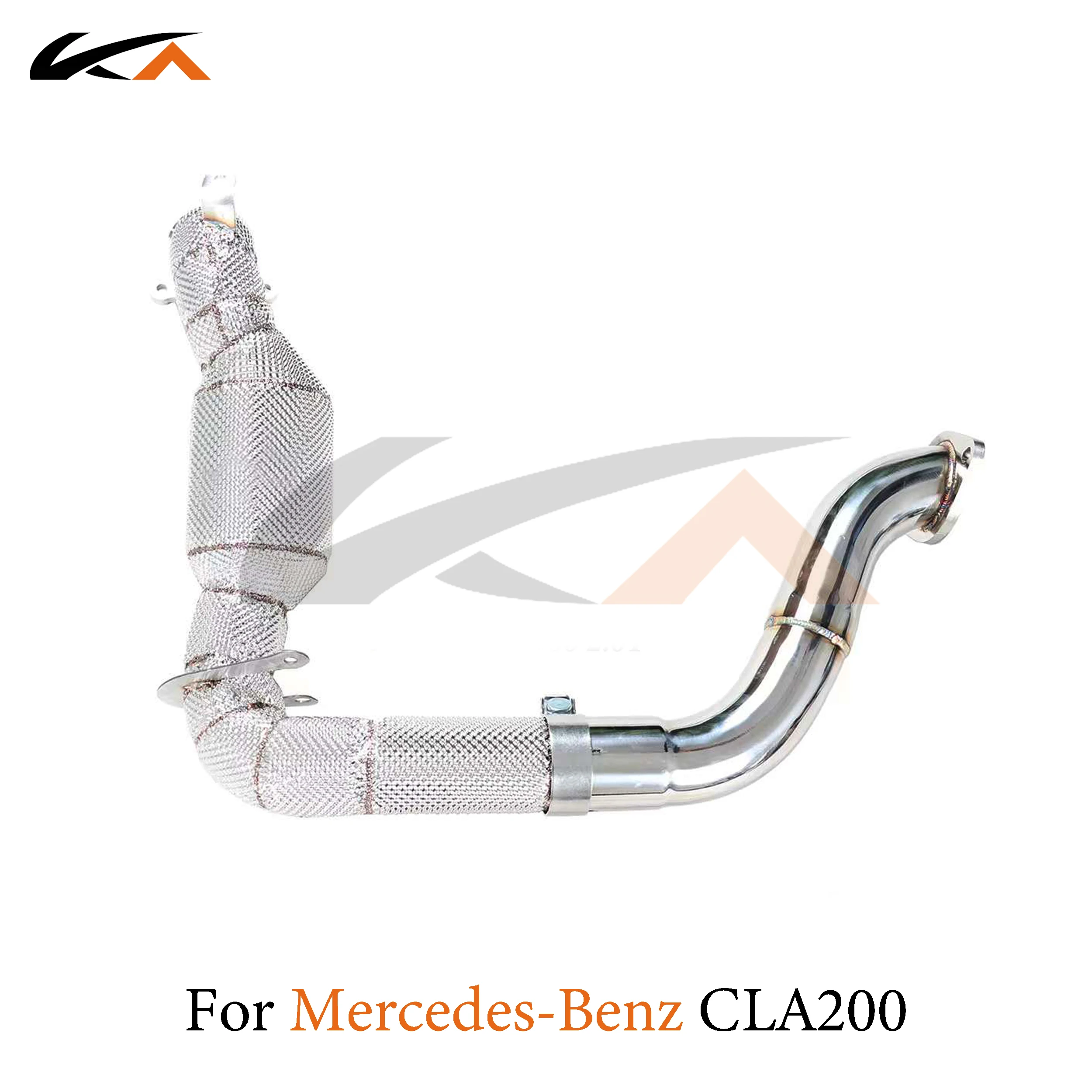 KA Tuning exhaust system header stainless downpipe for Mercedes-Benz CLA200 2.0T axle pipe catalysis heat shield