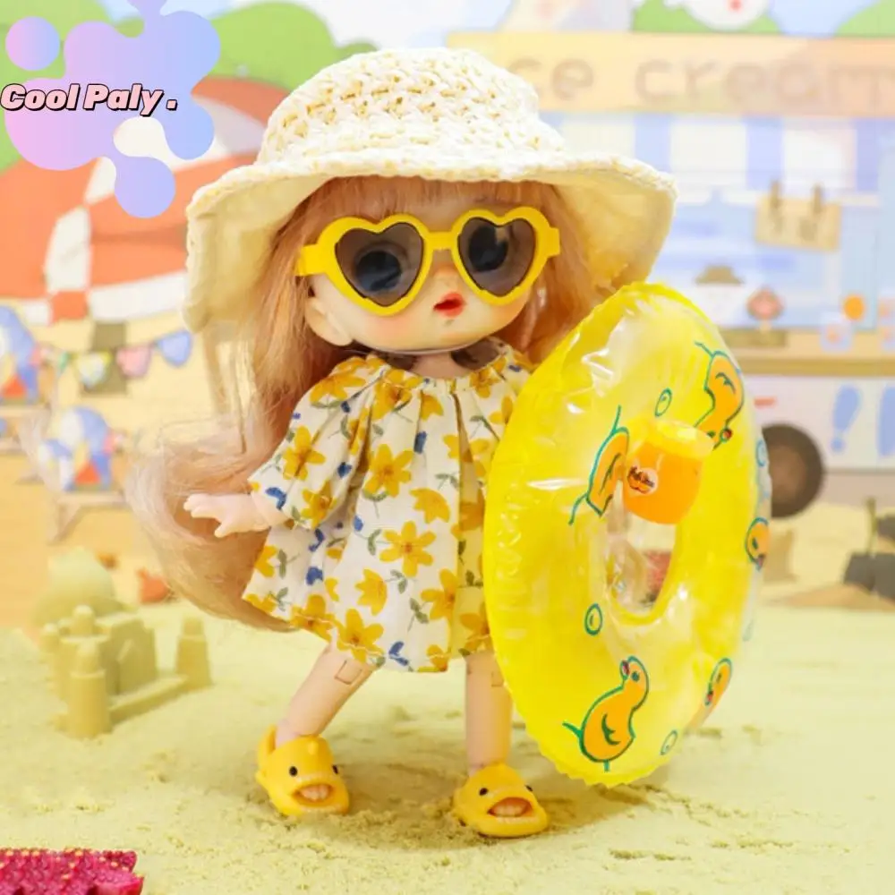 

Movable Joint Mini Ob11 Bjd Doll Summer Style Ball Jointed Body Big Eyes Toys Dolls Mini Cartoon Cute Bjd Anime Doll Kids