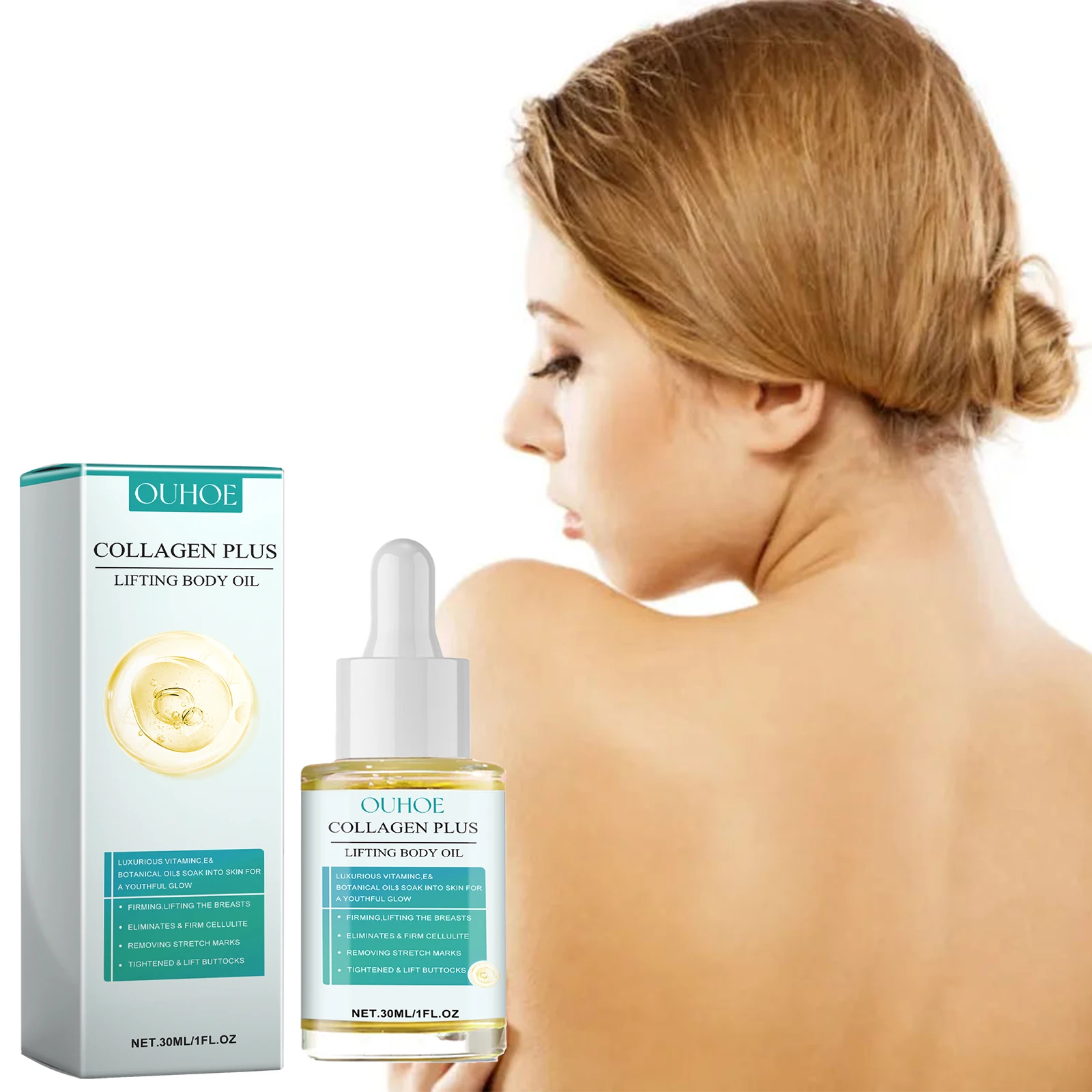 

Collagen Body Oil Lifting Firming Arms Belly Fat Buttocks Sculpting Moisturizing Reduce Fine Lines Wrinkles Skin Tightening Oil