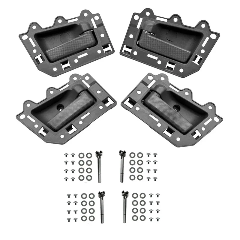 

B07A-4Pcs Interior Inner Door Handle Pull For Jeep Grand Cherokee 2005-2011 1JV471J3AA 1JV461J3AA 5HR411J3AK 5HR421J3AK LHD