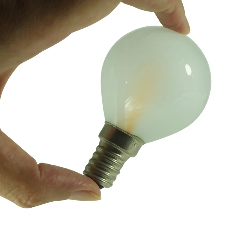 

Ampadas 4W Led Filament Light E14 G45 12V 110v 220v Vintage Glass Milky Shell Home decoration Globe Bulb Energy Saving Lamp 12 V