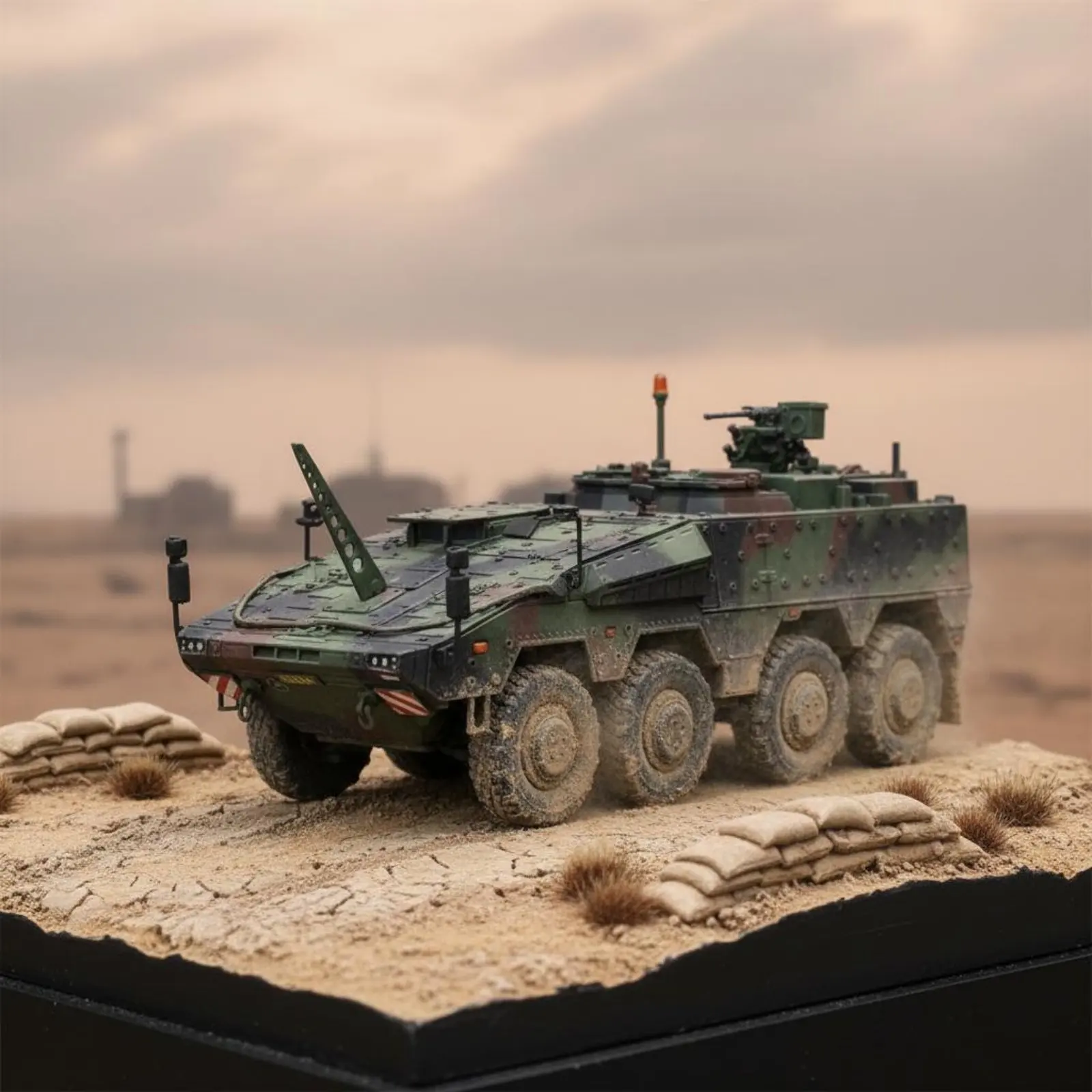 1:72 Boxer Command Vehicle Alloy Model Collectible Toy Realistic Detailing for Collectors, Display Shelf