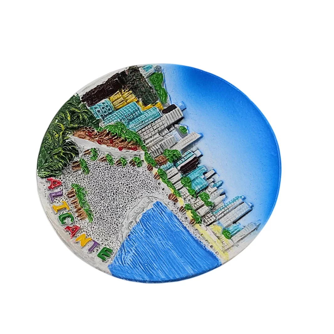 Alicante Spain 3D Fridge Magnet Souvenir Gift,Resin Handmade Alicante Refrigerator Magnet Home & Kitchen Decoration Collection