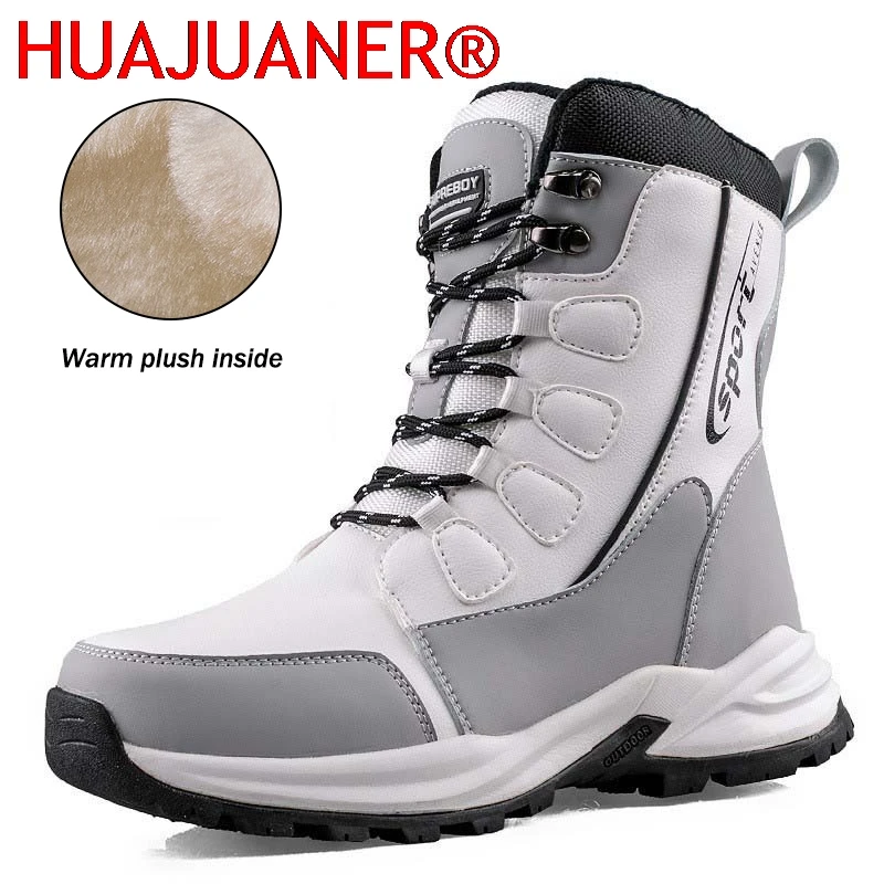 

Men's Waterproof Snow Boots Midsole Warm Winter Outdoor Shoes With Slip Resistant Abrasion Resistant Outdoor Boots Men ﻿
