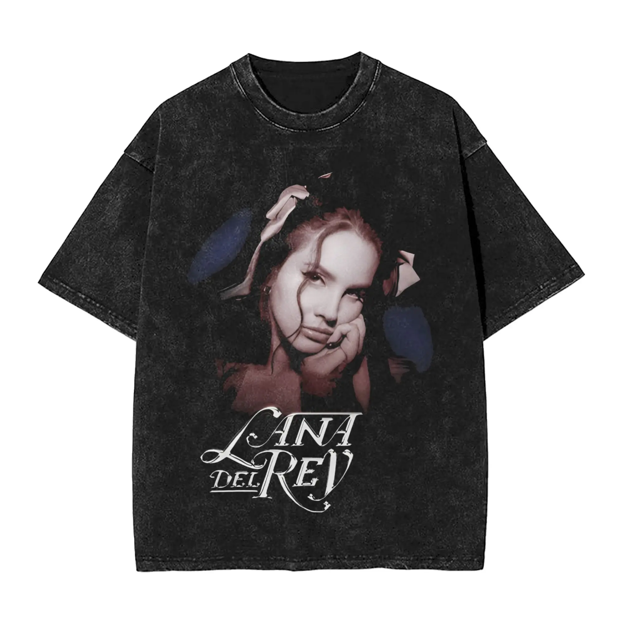 

Lana Del Rey Vintage Washed T Shirt Streetwear Hip Hop Fashion T-Shirts Tees Tops for Men Women 100% Cotton Streetwear