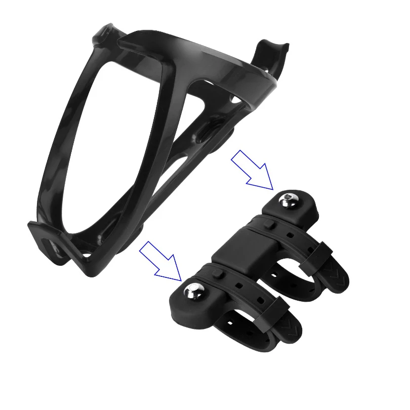 Cycling Bottle Holder Adapter Silicone Gel Road MTB Bottle Cage Conversion Base Without Hole Installation Fixing Bike Bottle