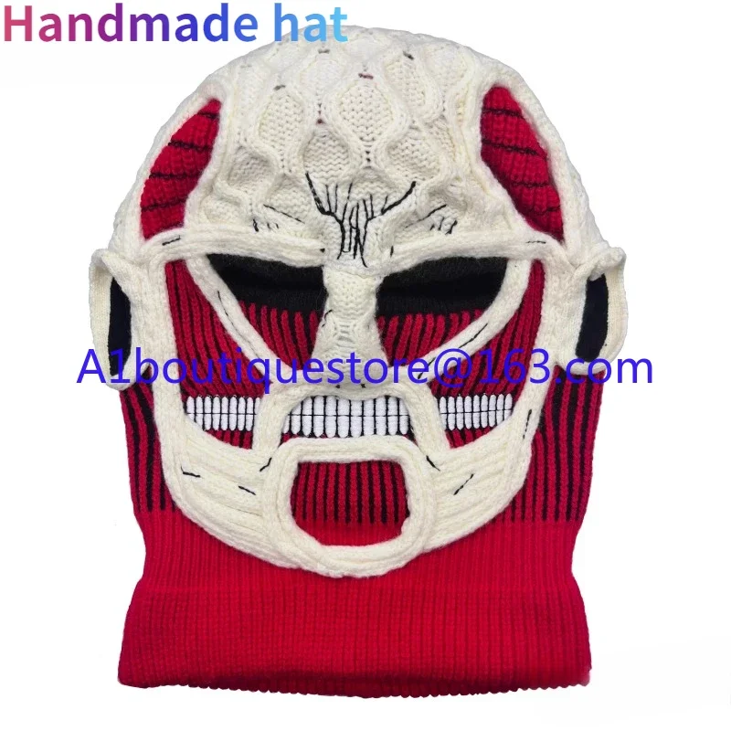 

Attack On Titan Mask popular Ski Riding face mask mens caps handmade fall winter warm beanies face hats for men