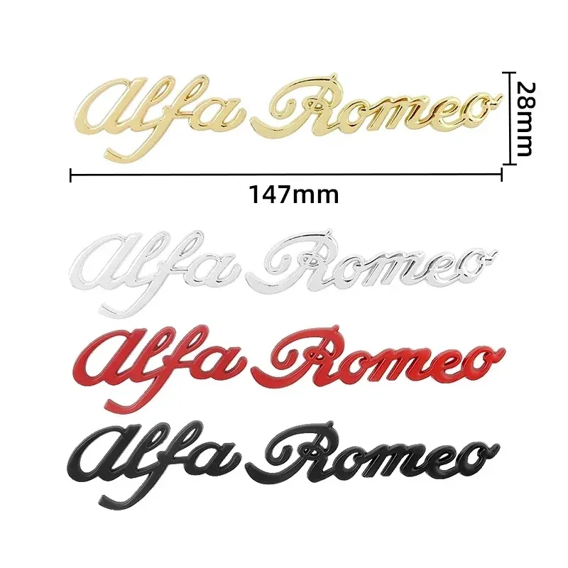 Car Exterior Styling 3D Sticker Auto Body Emblem Accessories For Alfa Romeo 146 147 155 156 159 Stelvio Giulia Giulietta Mito GT