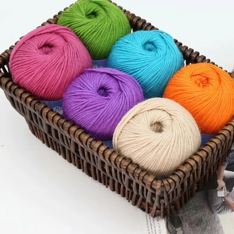 100gram 100% Wool Yarn For Hand Knitting Medium-Fine Soft Crochet Merino Lanas Threads Autumn Winter Sweater Scarf