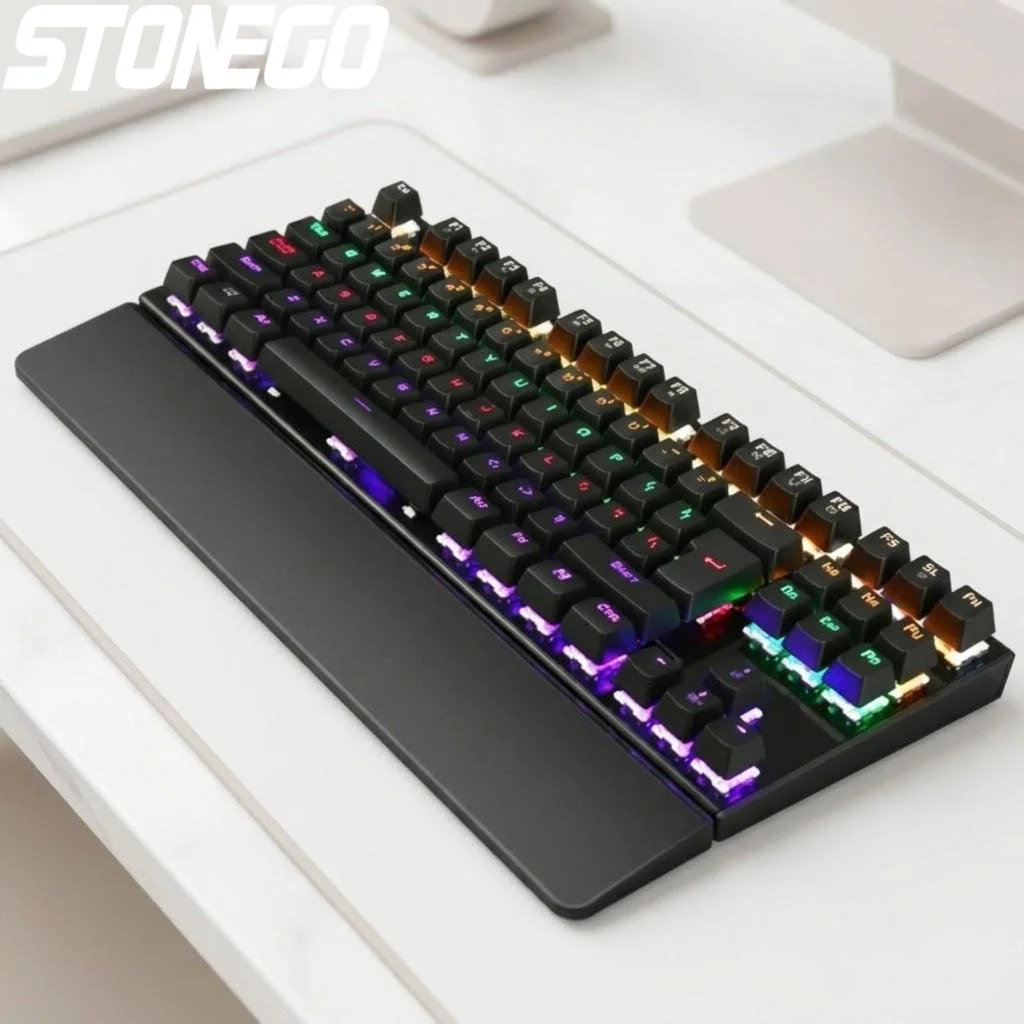 Gaming Mechanical Keyboard Backlit USB Wired 26 Keys Anti-Ghosting LED Illuminated PC Gamers