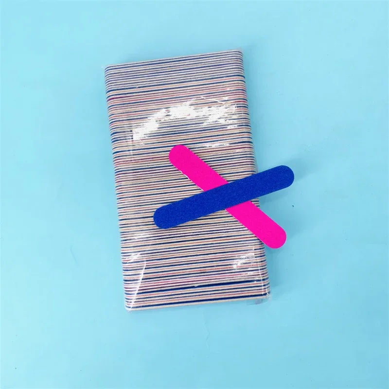 100 Pcs Nail Files Sandpaper Buffers Grit 180/240 Disposable Cuticle Remover Callus Polish Pack