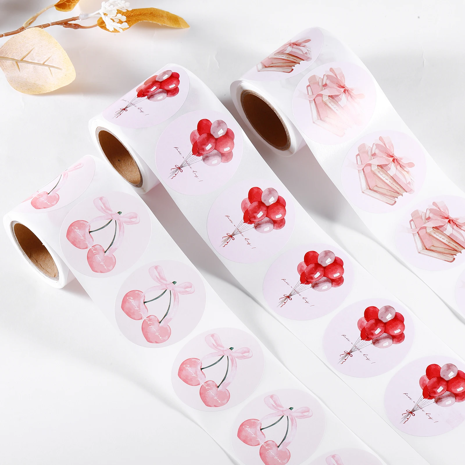 Cute Bow Stickers Baking Packaging Envelope Greeting Card Exquisite Gift Decorative Stickers 120pcs/Roll