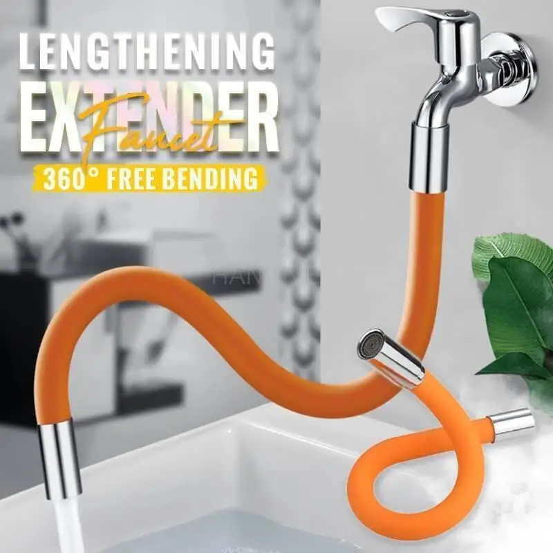 360°Rotation Splash-proof Universal Faucet Extension Extender Foaming Extension Tube Free Bending Hardware Household Merchandise