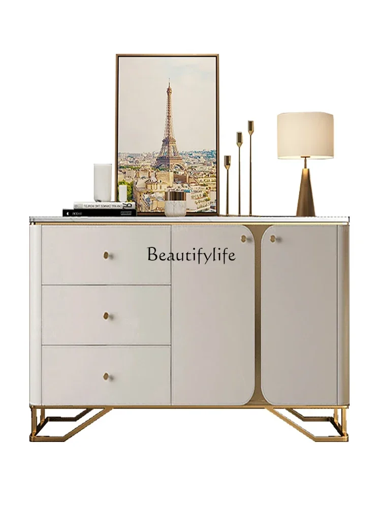 

FG26Italian side cabinet modern light luxury home rock slab storage cabinet
