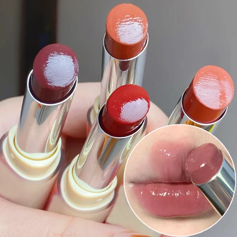 Jelly Spiegel Lippenstift 8 Kleur Plumping Langdurige Anti-Stick Cup Hydraterende Kristallen Lip Tint Water Licht Lippen Make-Up Cosmetisch