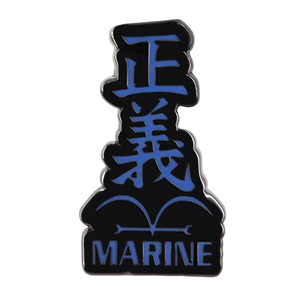 Card Game Navy Justice enamel brooch Anime Peripheral Metal lapel pin Decoration Fans Gift Badge Accessories Collection