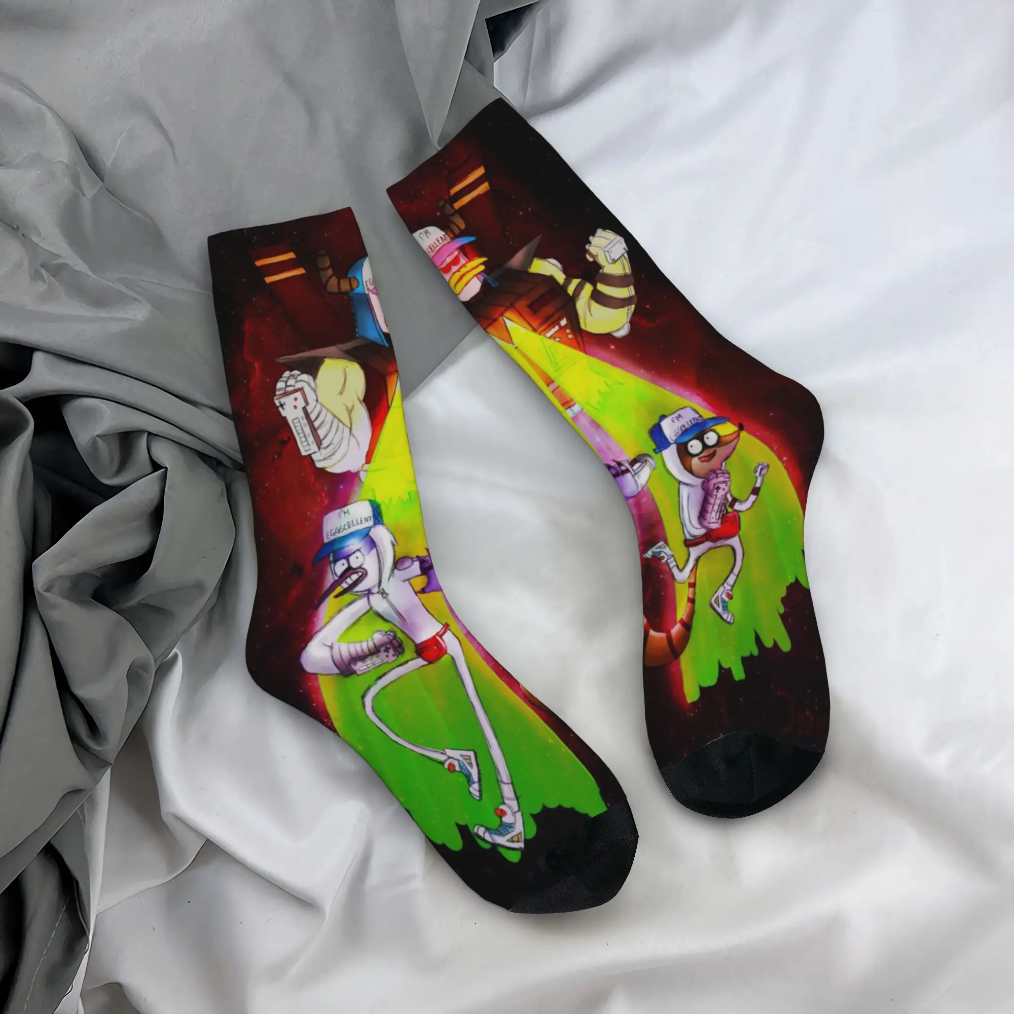 Unisex Mordecai And Rigbys Regulars Shows Socks Cute Casual  Socks Novelty Merch Middle Tube Stockings Amazing Gift