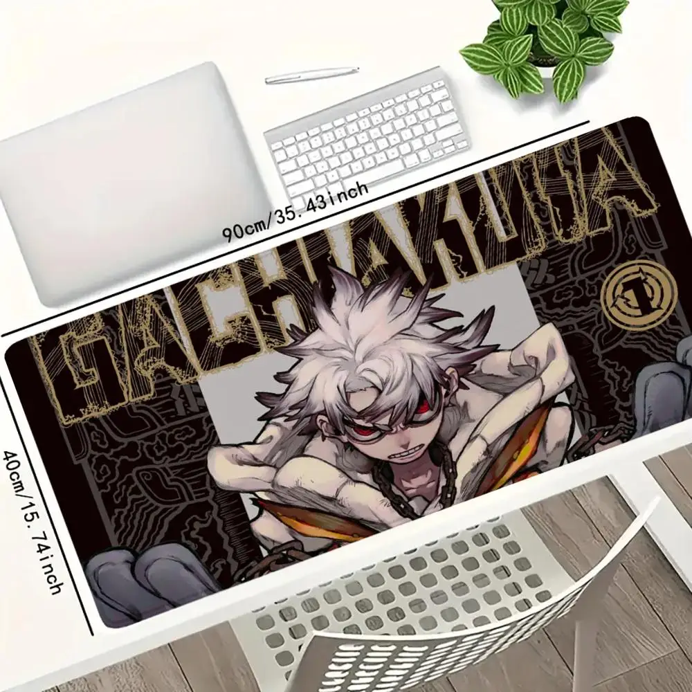 

Большой коврик для мыши в стиле аниме Gachiakuta, подходит для офиса, мягкий коврик для стола, компьютерные аксессуары, нескользящий резиновый коврик для клавиатуры