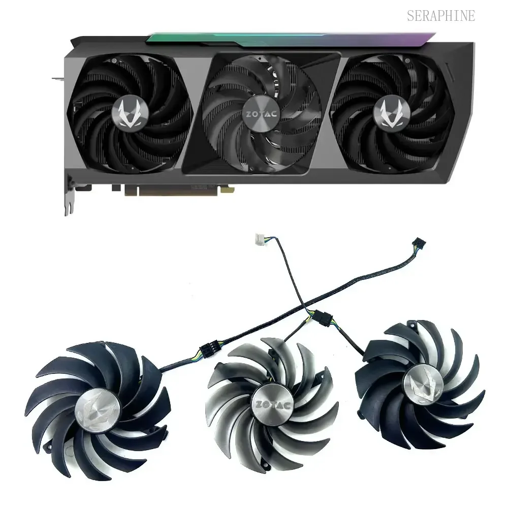 old Cooling Fan 100MM 4PIN GAA8S2U 0.45a for ZOTAC GAMING RTX3070 3070TI 3080 3090 Extreme AMP Holo Video Card Fans