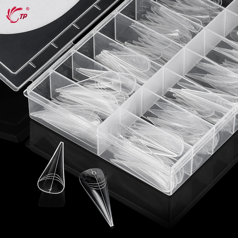 TP couverture complète ongles double formes Extension d'ongle acrylique construction rapide Gel moules 140 pièces faux ongles conseils Poly ongles Gel formes supérieures