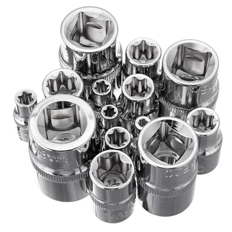 Imagem -04 - Fêmea Torx Bit Star-shaped Socket Grupo Ferramenta de Reparo de Carro Drive E4-e24 Mm24 mm Pcs Pcs 14 Pcs