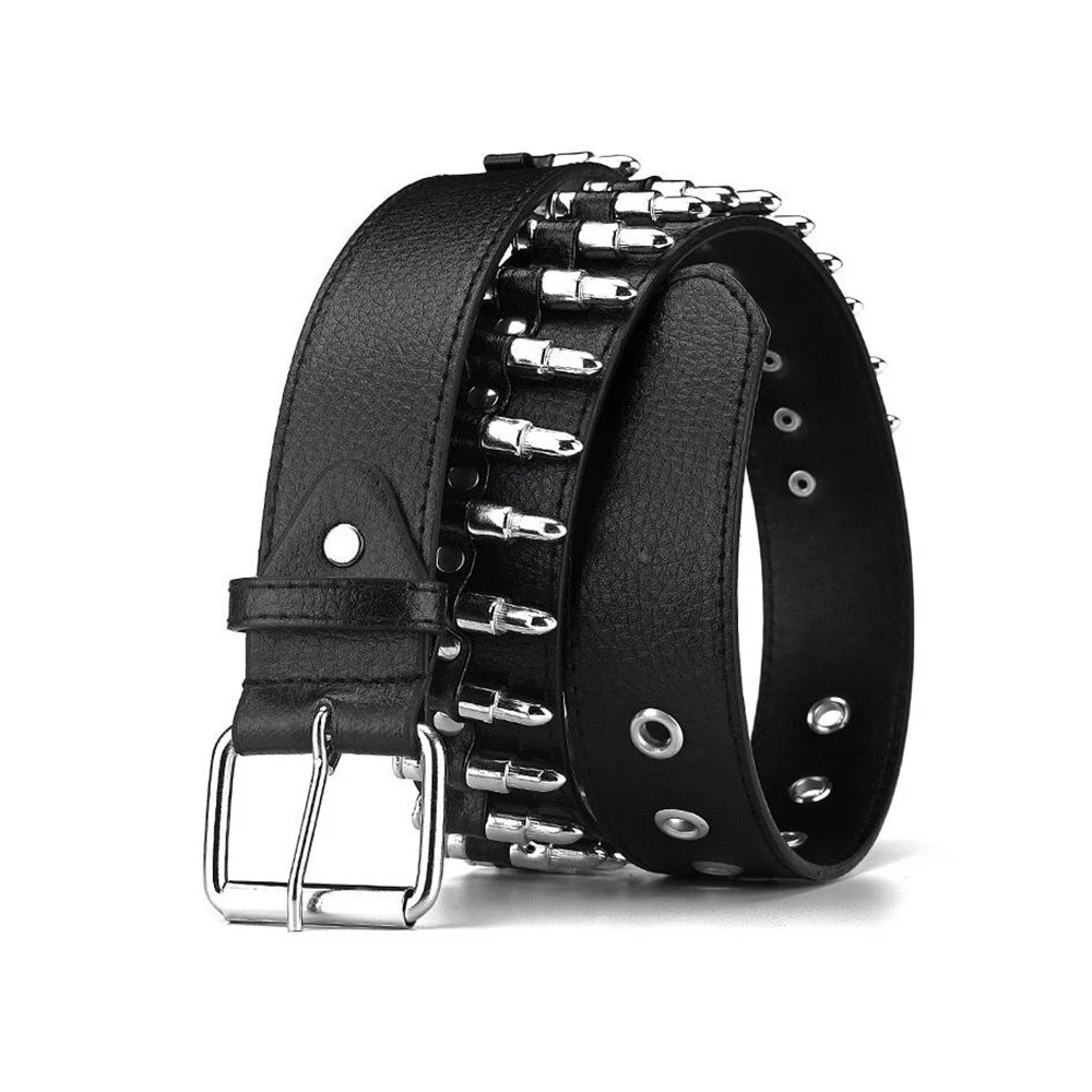 Cinto de metal cravejado para homens e mulheres Punk Rock Rivet Belt