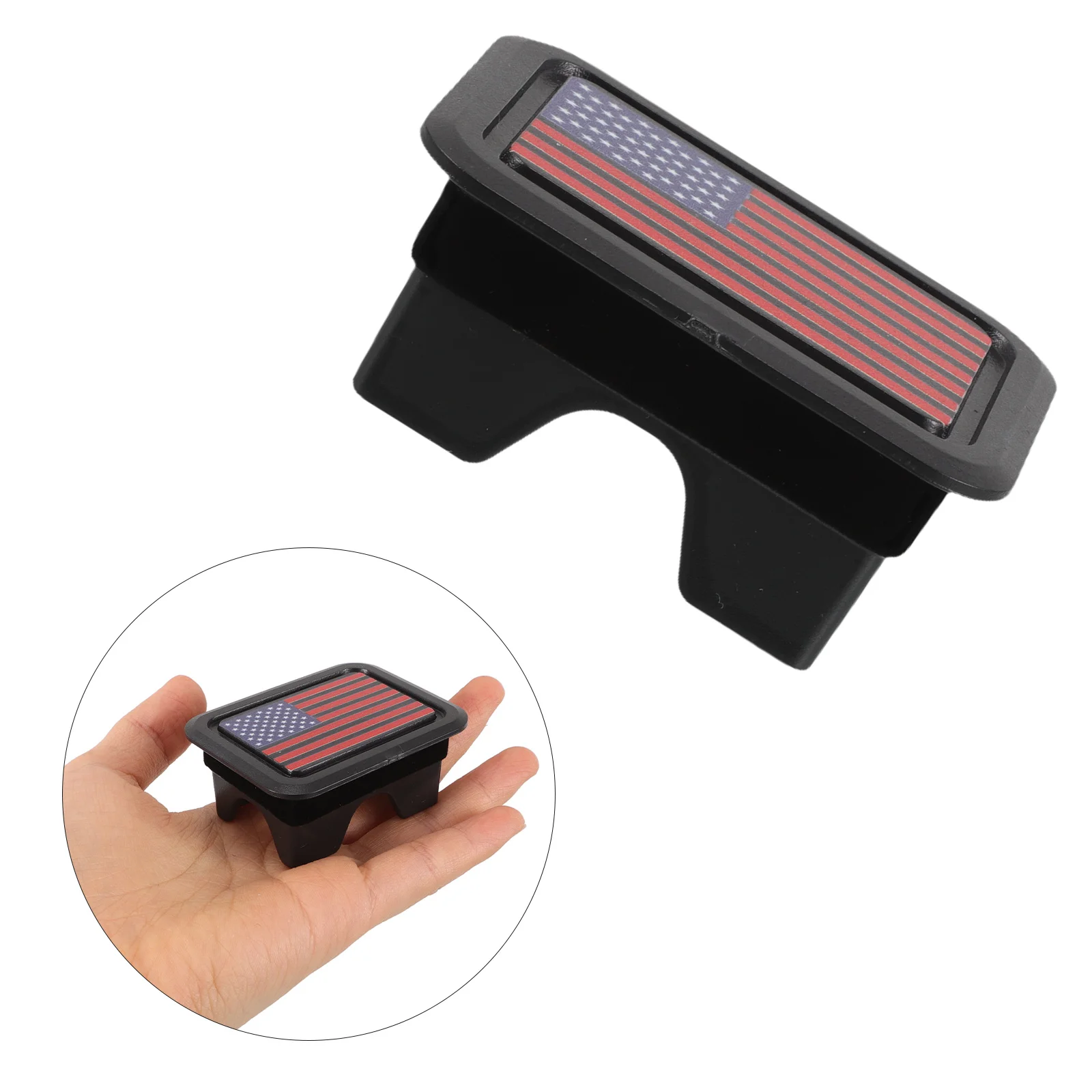 

2pcs Patriotic Flag Car Trunk Hole Plug Decorative Bed Rail Stake Pocket Cover Truck Bed Accessories Hitch Cover For Ram