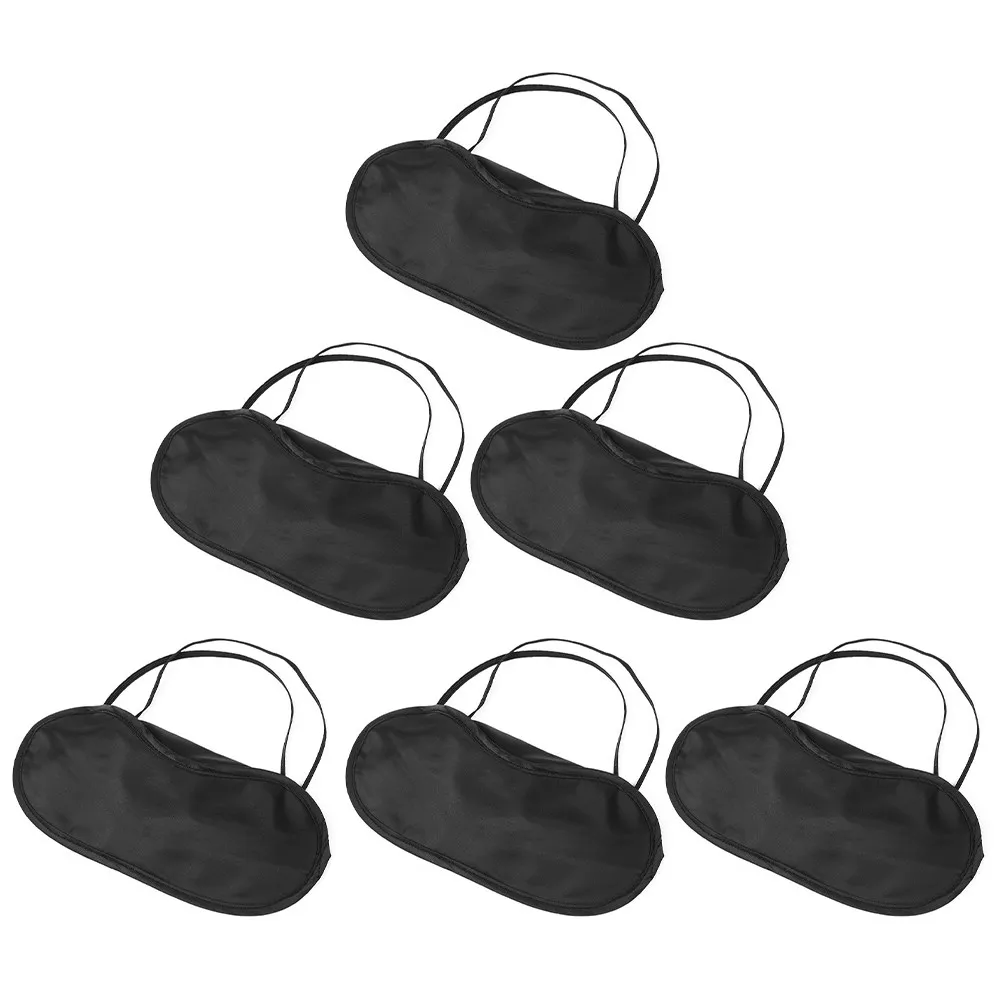 6Pcs Travel Sleep Mask Soft Stretchy Eye Mask for Light Blocking Home Office Hotel Train Rest Shading Eyeshade
