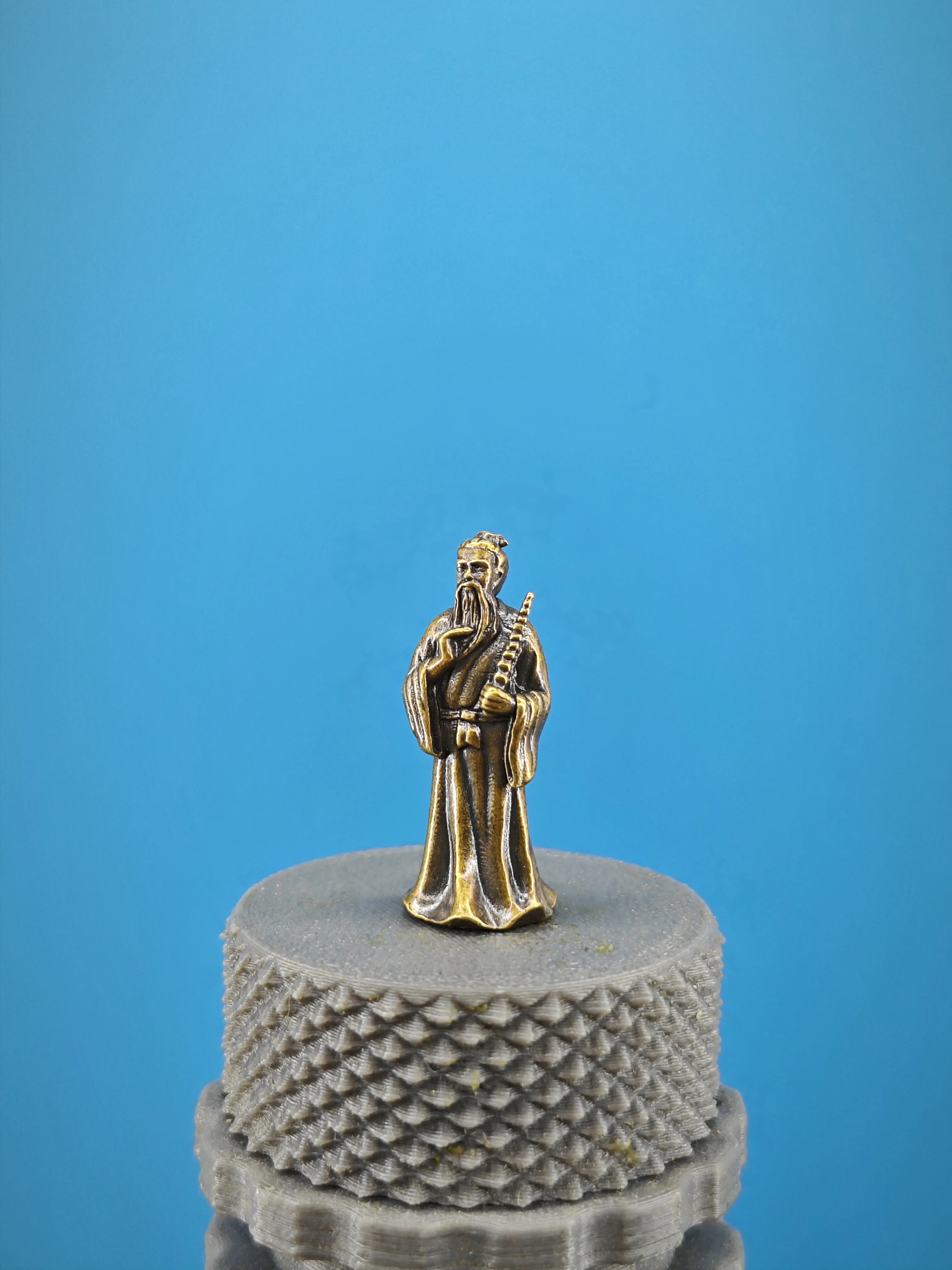 Ancient Elder Jiang Taigong Holding The God-Striking Whip Ancient Costume Figure Artificial Hill Fish Tank Landscape Ornament
