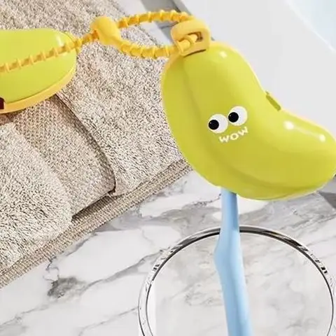 Banana Toothbrush Head Protective Cover With Toothpaste Compartment Toothbrush Dust Clamp Portable Travel Style Storage Box