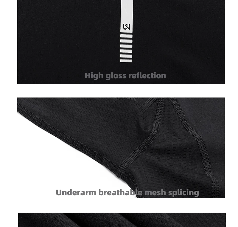 YKYWBIKE Herren Radfahren Basisschichten Winter & Herbst Fahrrad Unterhemd Langarm Thermofleece Rennrad Radfahren Basisschicht – Detail 9