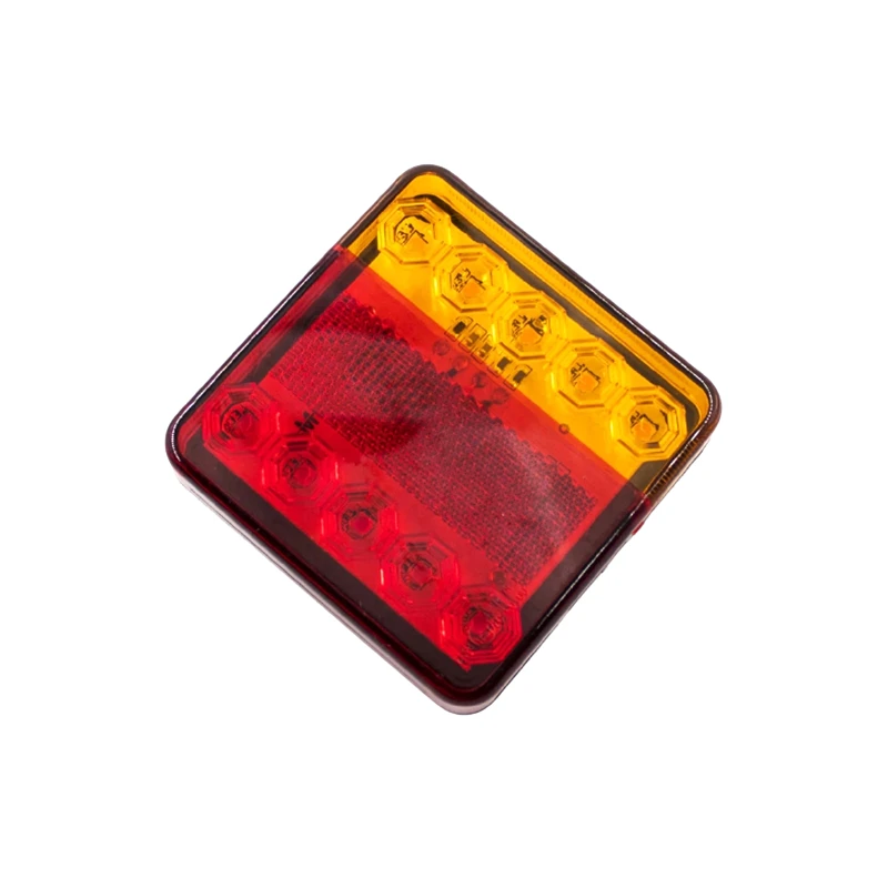 2Pcs 12V - 80V LED Rear Light For Trailer Forklift Turn Signal Truck Brake Lights Boat Lorry Taillights Red Amber