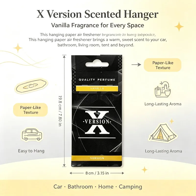 Car Air Freshener 120pcs Mixed Scent Hanging Paper Pendant Rearview Mirror Ornament For Car Home Daily Use