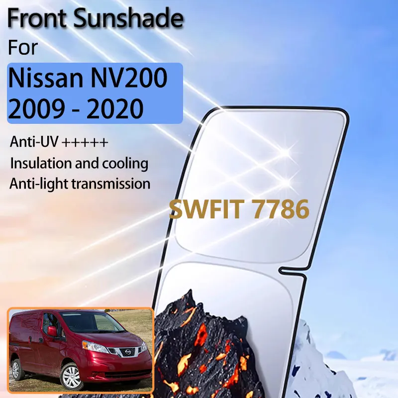 

Автомобильный передний солнцезащитный козырек для Nissan NV200 Evalia 2009-2020 2019 2011, аксессуары, теплоизоляция на лобовом стекле, защита от солнца, УФ