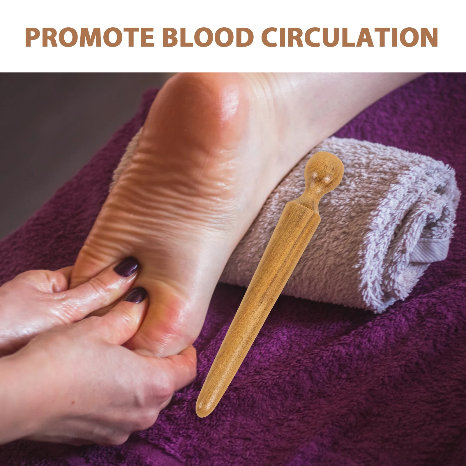 

2Pcs Reflexology Foot Massage Sticks Wooden Hand Massager Portable Relaxation Tool for Home Travel Body Care Foot Massage Sticks