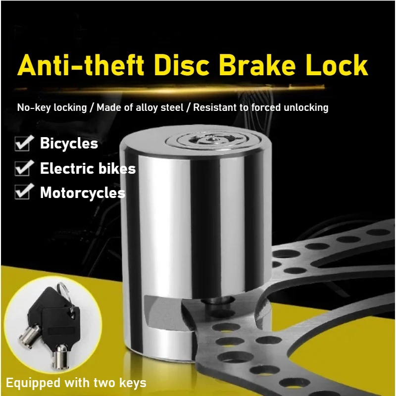 Universal Fit Lightweight High-Security Portable Motorcycle Disc Brake Lock Anti-Theft Design for Bikes And Motorcycles