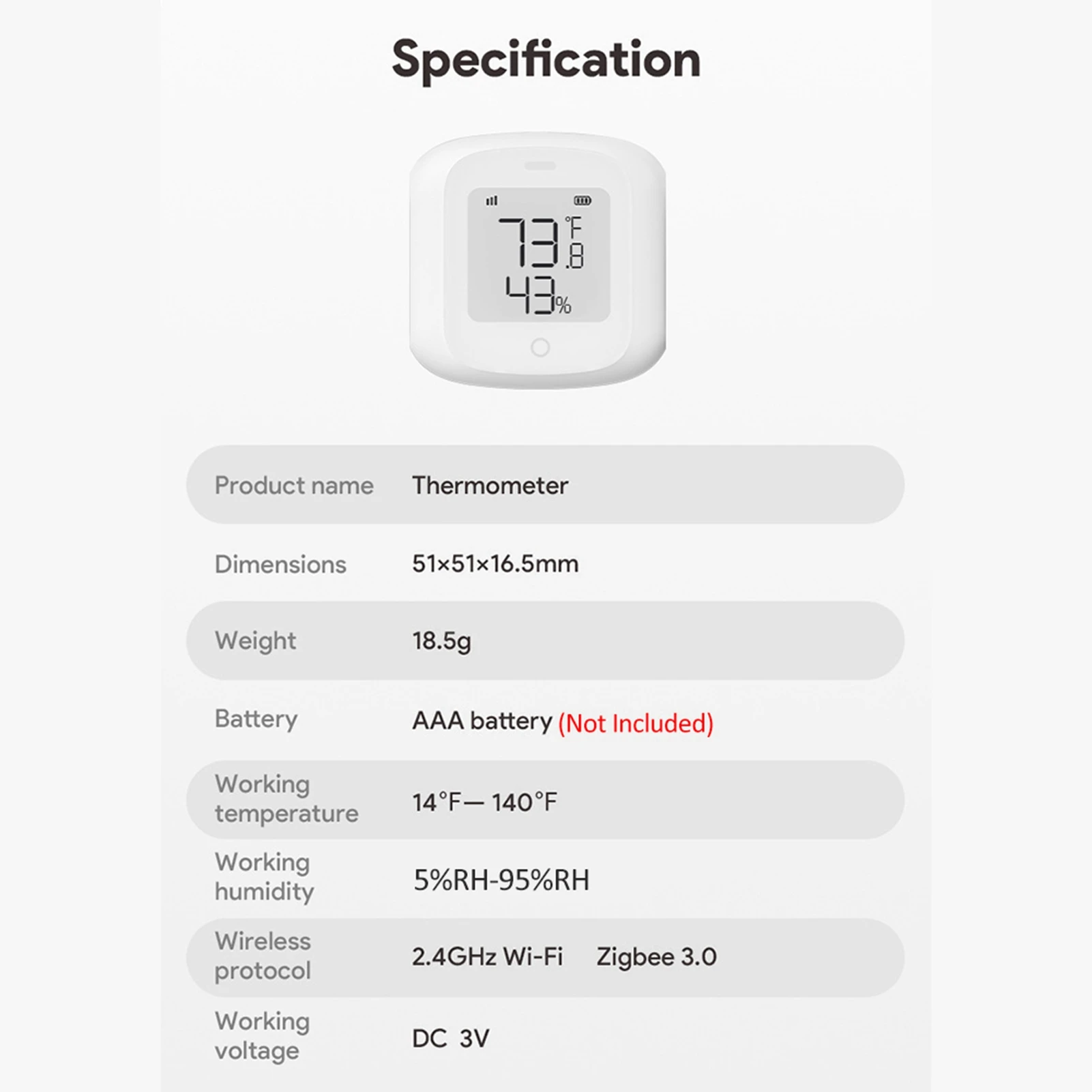 واي فاي، درجة الحرارة والرطوبة، مستشعر الرطوبة الذكي، مقياس الحرارة الداخلي ومقياس الرطوبة المتوافق مع Alexa home #6