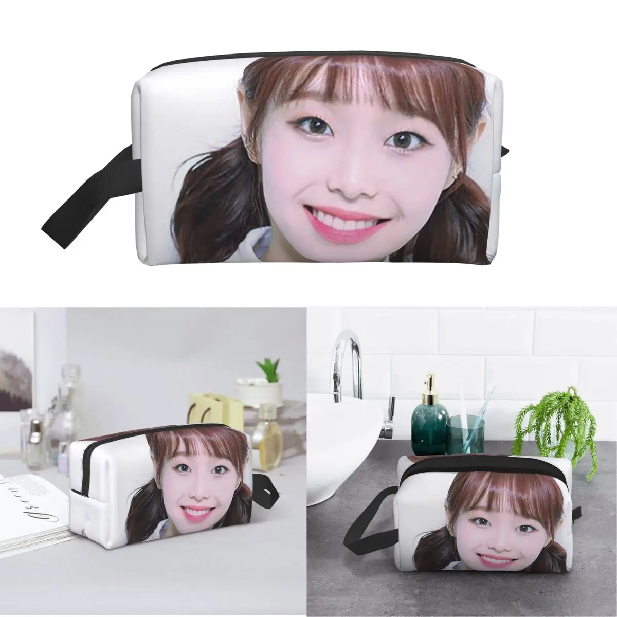 Chuu Loona Makeup Bag Cosmetic Organizer Storage Dopp Kit Toiletry Cosmetic Bag for Women Beauty Travel Pencil Case