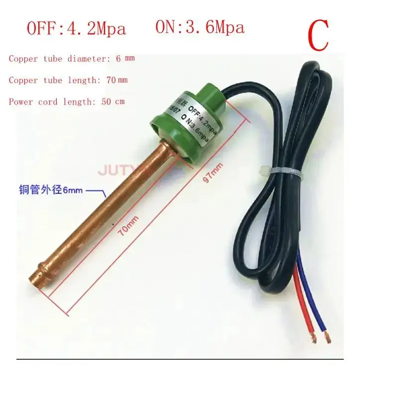 R410 air conditioning high-pressure sensor off 4.2Mpa on 3.6Mpa