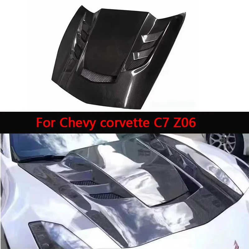 

Для Chevy corvette C7 Z06 капот из углеродного волокна, крышка двигателя, капот, автомобильная подкладка, крышка капота 2014-2019, автомобильные аксессуары