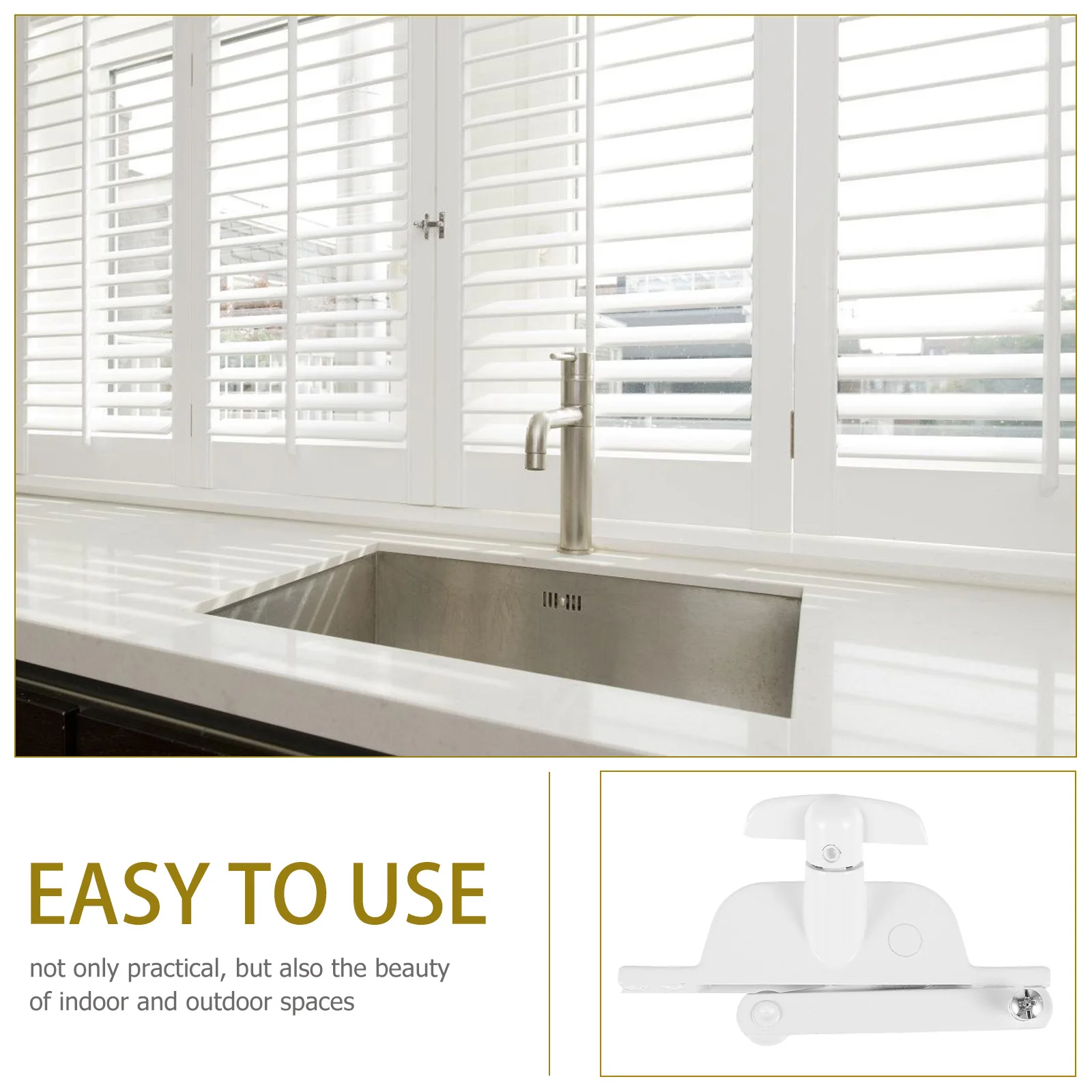 

Manual Window Blind Opener Hand Crank Reliable Window Opening Supplies Home Office Louver Opening Tool Sleek Minimalist Design