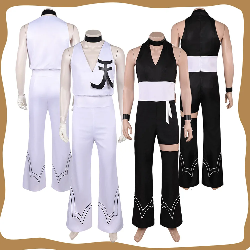 

ESTER Cosplay Men Black White Suit URETHANE Costume Roleplay Anime Disguise Clothes for Adult Cos Halloween Carnival Party Suit