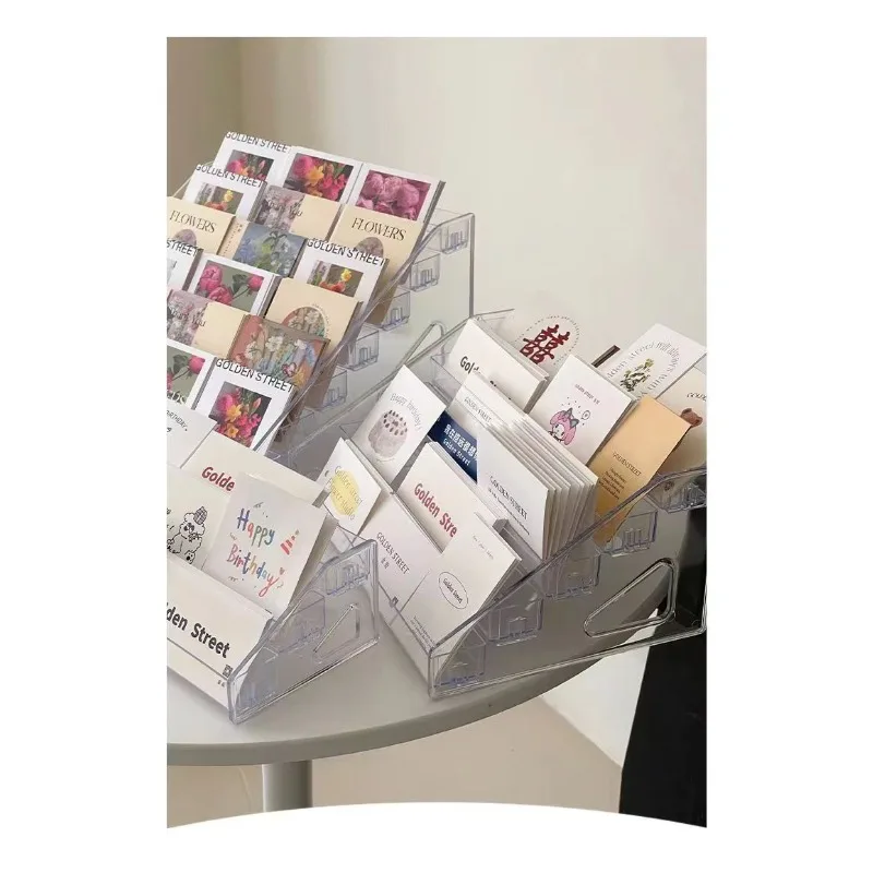 Transparent Desktop Card Storage Rack Assembly Display Stand for Greeting Cards Star Cards Photo Cards For Desk Organization view 5